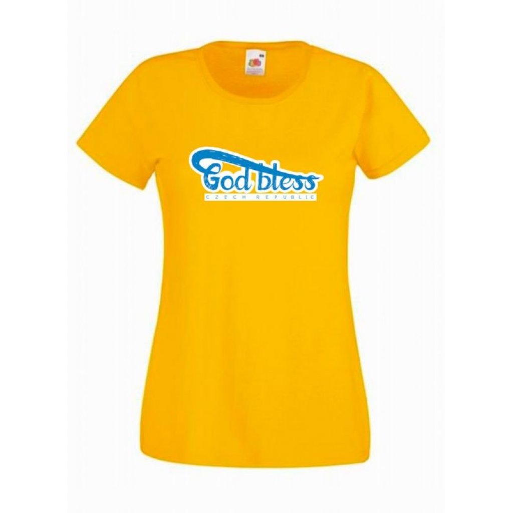 GOD BLESS CR dámské triko žluté (sunflower)