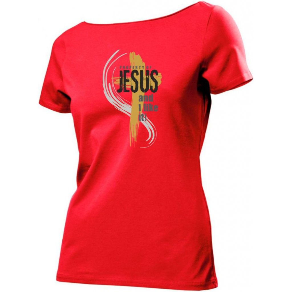 PROPERTY OF JESUS dámské triko červená