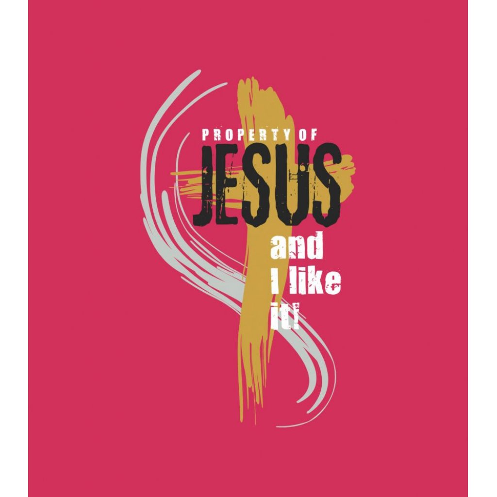 PROPERTY OF JESUS dámské triko růžová tmavě
