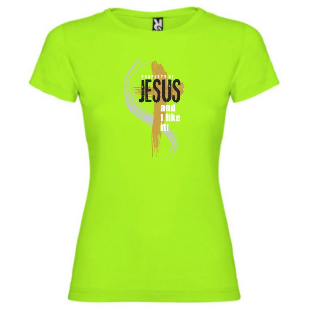 PROPERTY OF JESUS dámské triko světle zelená