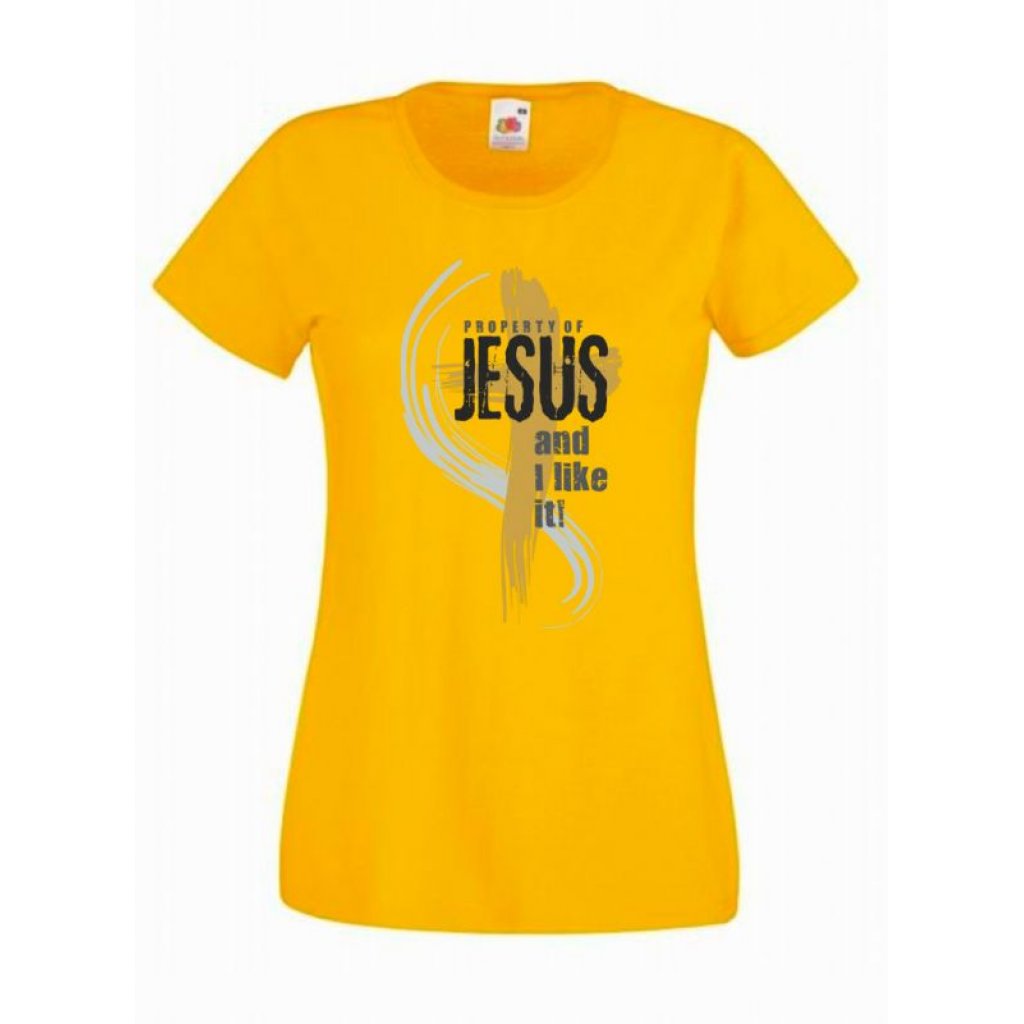 PROPERTY OF JESUS dámské triko žluté (sunflower)