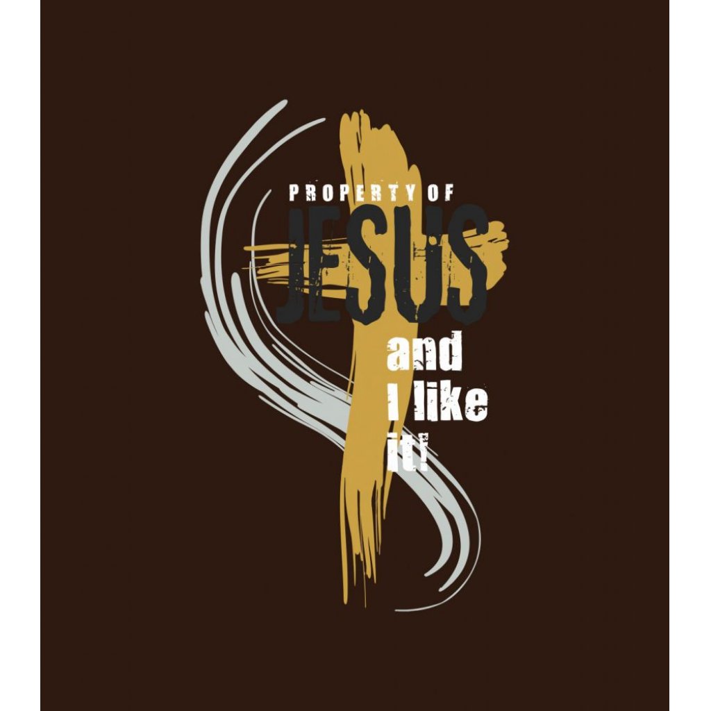 PROPERTY OF JESUS pánské triko čokoládová