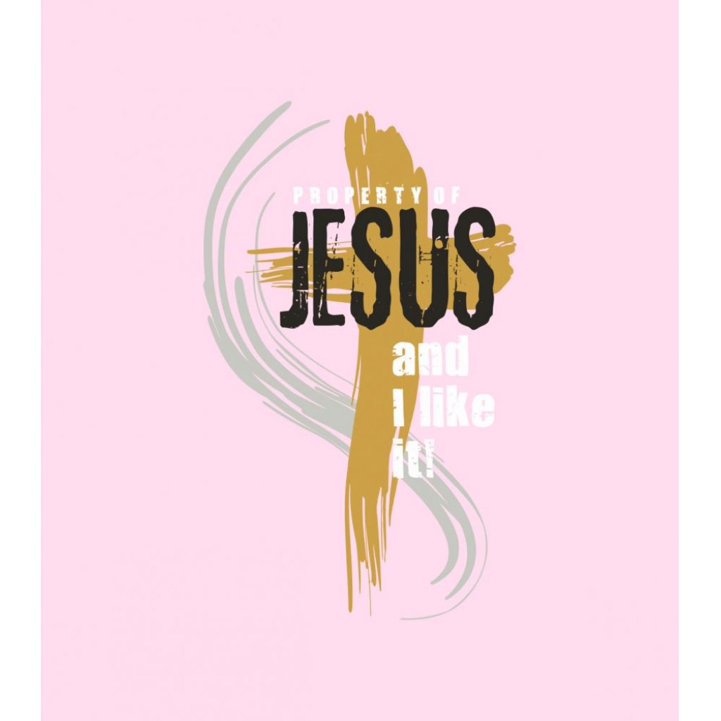 PROPERTY OF JESUS pánské triko růžová světlá