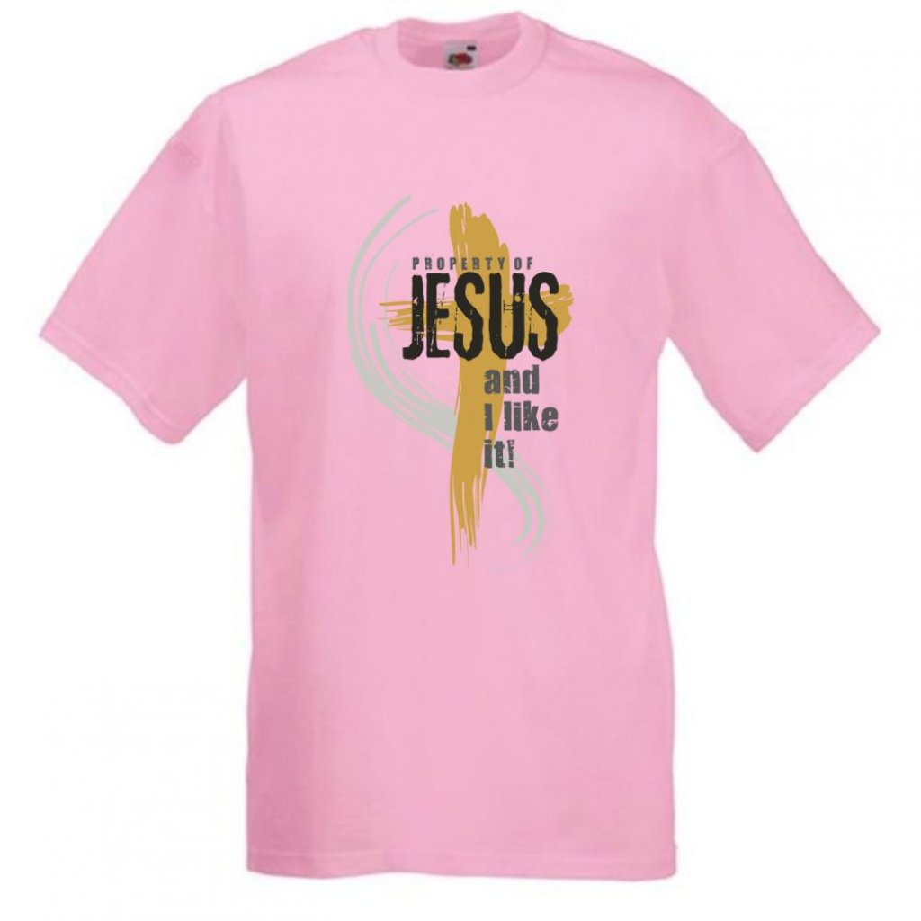 PROPERTY OF JESUS pánské triko růžová světlá