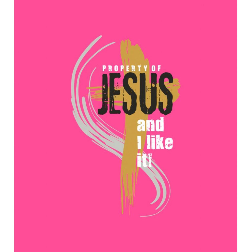 PROPERTY OF JESUS pánské triko růžová tmavá