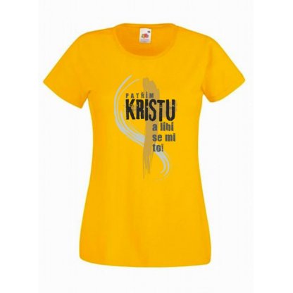 PATŘÍM KRISTU dámské triko žlutá (sunflower, velké logo)