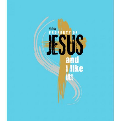PROPERTY OF JESUS dámské triko světle modré