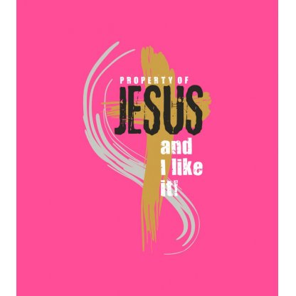 PROPERTY OF JESUS pánské triko růžová tmavá
