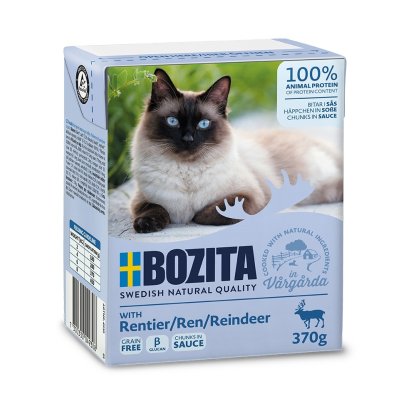 BOZITA kousky v omáčce se sobím masem - Tetra Pak - 370 g - Krmivodomů