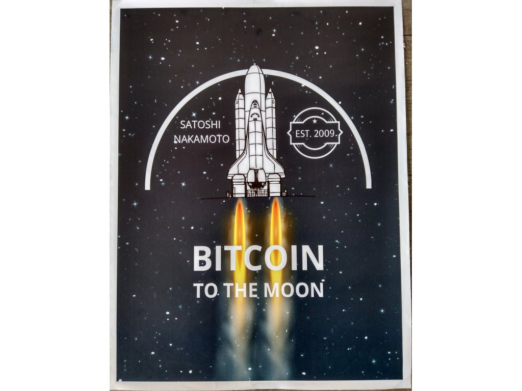 Bitcoin plakát to the moon