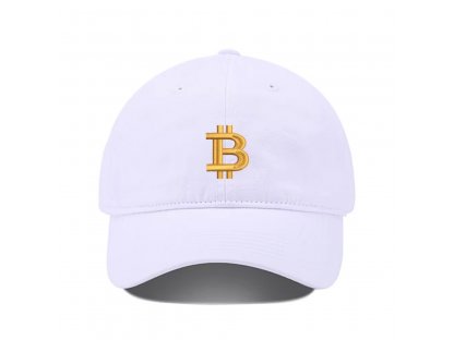 Bitcoin BTC Unisex 3D výšivka nastavitelná baseballová čepice kšiltovka 100% praná bavlna 