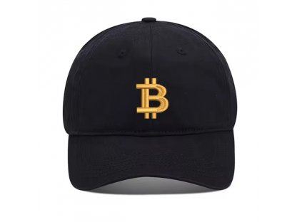 Bitcoin BTC Unisex 3D výšivka nastavitelná baseballová čepice kšiltovka 100% praná bavlna 