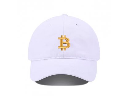 Bitcoin BTC Unisex 3D výšivka nastavitelná baseballová čepice kšiltovka 100% praná bavlna 