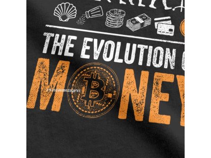 The evolution of money - kryptoměnové tričko s krátkým rukávem bavlna