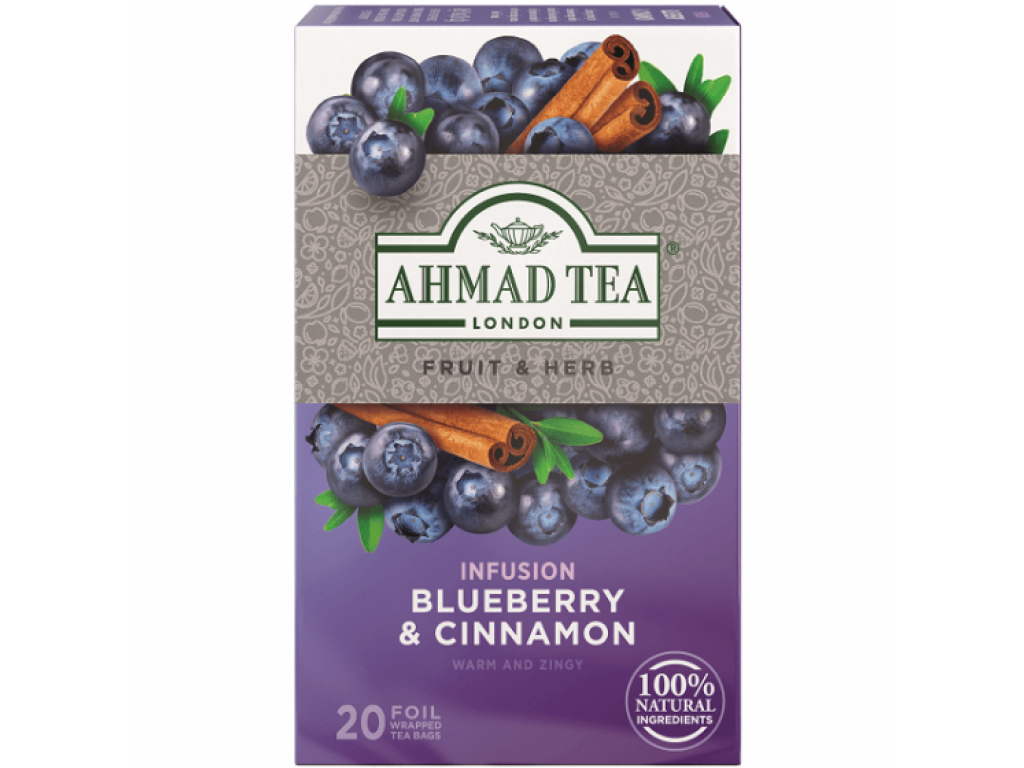 Ahmad Tea London ovocný čaj Borůvka a skořice  20 ks