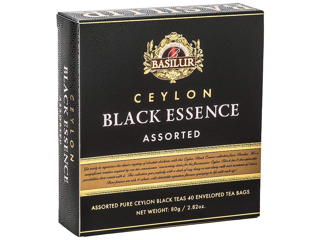 BASILUR Black Essence Assorted přebal 40 gastro sáčků