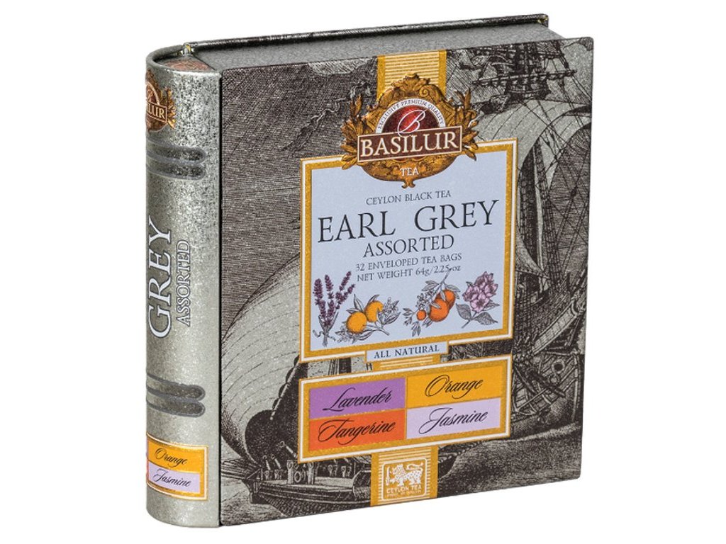 BASILUR Earl Grey Book Assorted plech 32x2g