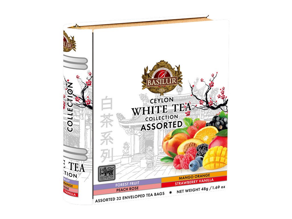 BASILUR White Tea Book Assorted plech 32x1,5g