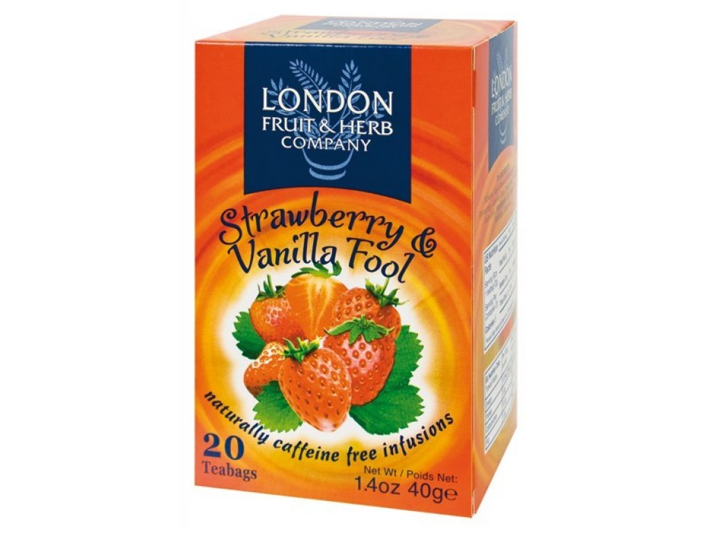 ČAJ LONDON FRUIT&HERB - ovocný čaj Jahoda-vanilka porcovaný 20 sáčků