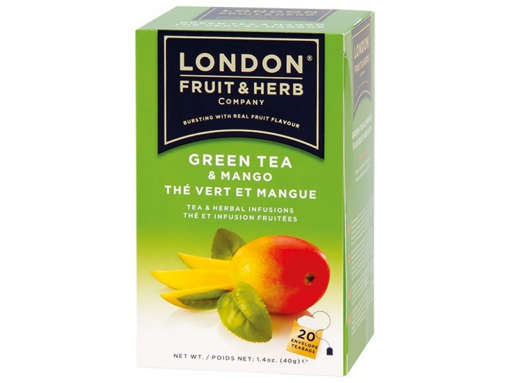 Čaj London Fruit&Herbs- zelený s mangem 20 ks