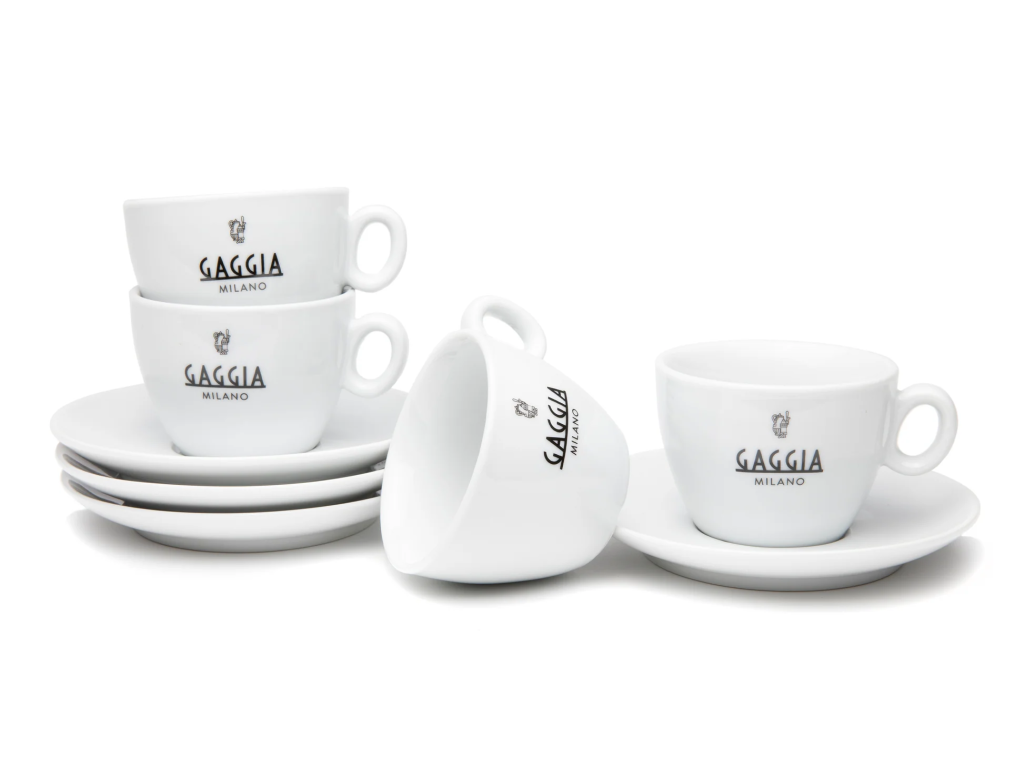 Gaggia šálky s podšálky cappuccino 4 ks