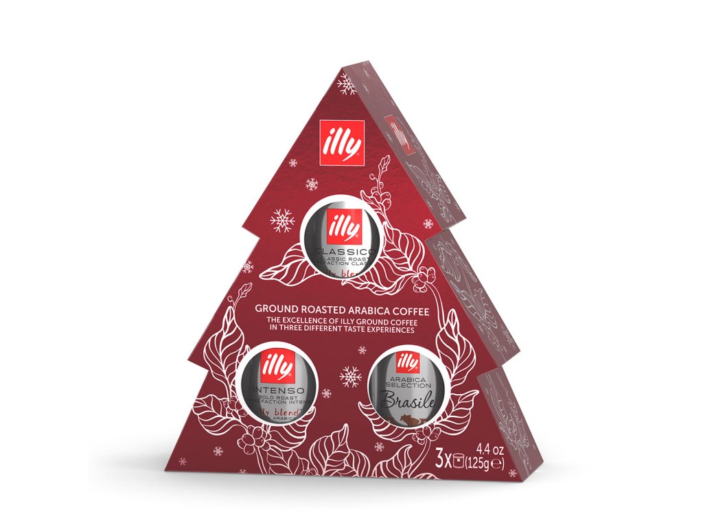 illy vánoční balení kávy 3x125 g