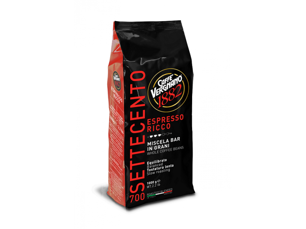 Káva Vergnano Espresso Ricco 700 zrnková 1000 g
