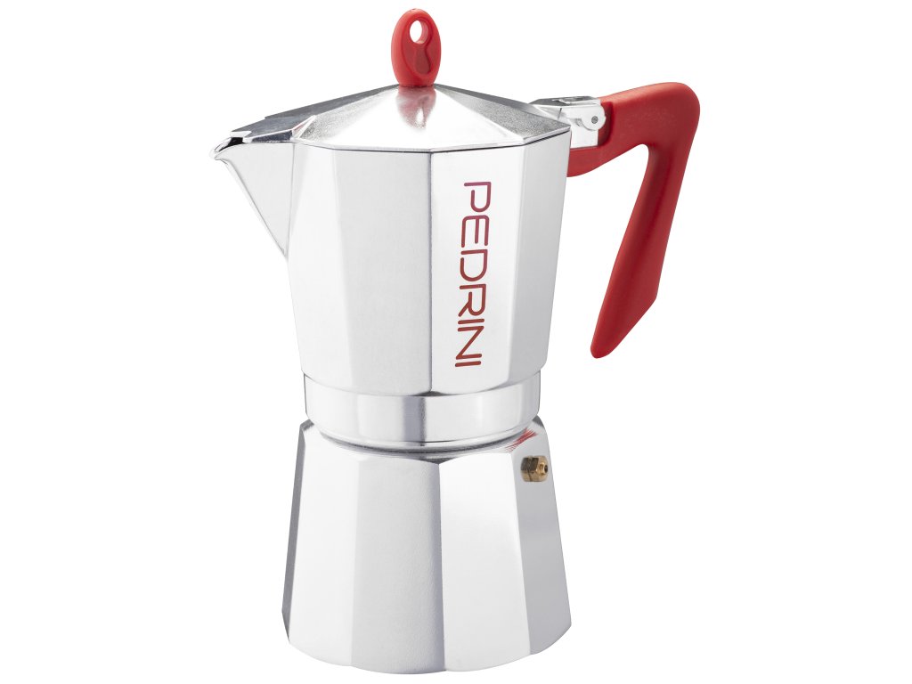 Pedrini Kaffettiera Brillant červená (různé velikosti)