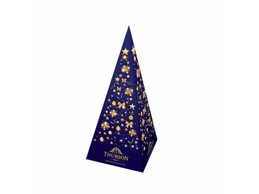 THURSON Vánoční pyramida modrá  20 ks