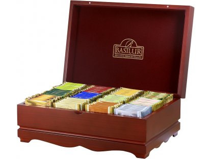 BASILUR dárkový dřevěný box s čaji  120 ks