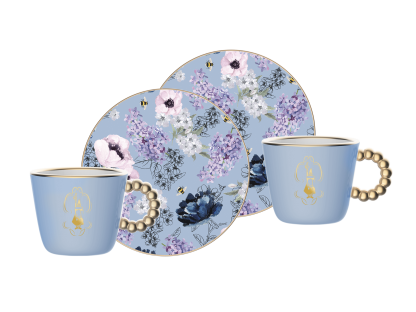 Bialetti set 2 šálků s podšálky Bridgerton