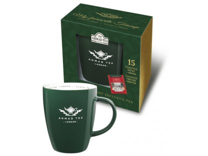 Čaj AHMAD TEA LONDON  dárkové balení hrnečku s čaji 15 ks