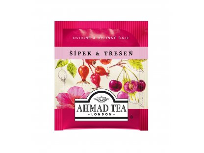 Čaj AHMAD TEA LONDON - Šípek a třešeň- porcovaný 20 ks