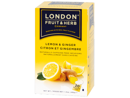 ČAJ LONDON FRUIT&HERB - bylinkovo-ovocný čaj Citron-zázvor porcovaný 20 sáčků