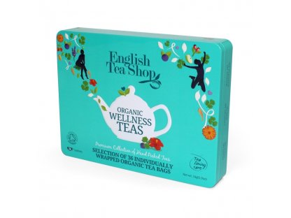 English Tea Shop plechová kazeta WELLNESS modrá 36 ks