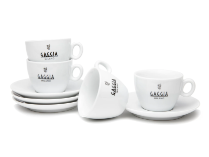 Gaggia šálky s podšálky cappuccino 4 ks