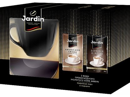 JARDIN dárková sada mletá káva 2x250g +hrneček