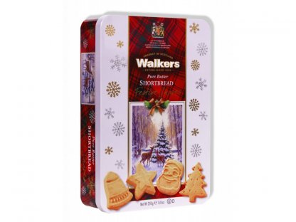 Walkers  Vánoční dóza s máslovými sušenkami 250g