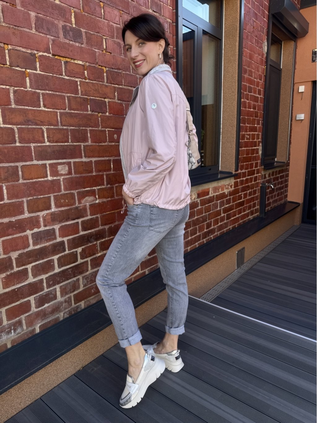 Bunda Happy Goose 15439869 jemně růžová parka krátká 