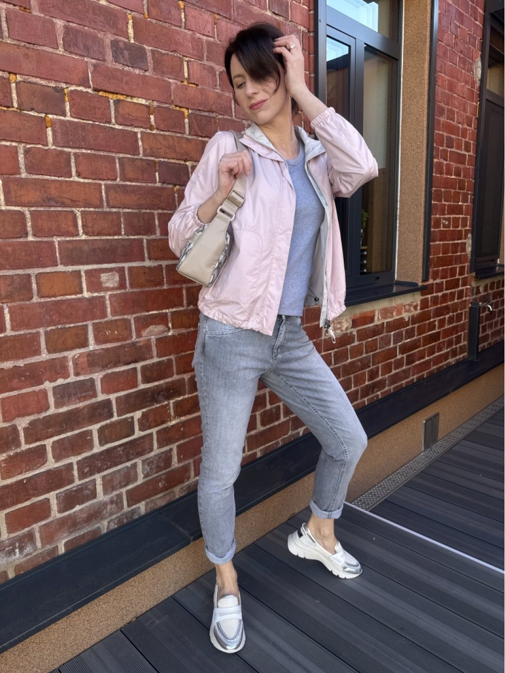 Bunda Happy Goose 15439869 jemně růžová parka krátká 