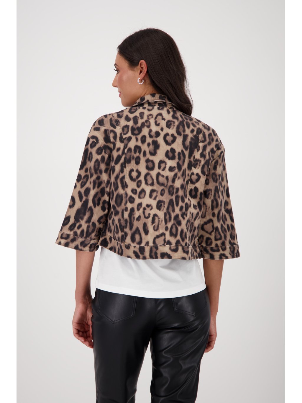 Bunda Monari 8783 hnědá leopardí vzor