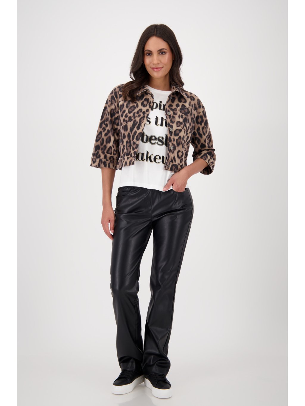 Bunda Monari 8783 hnědá leopardí vzor