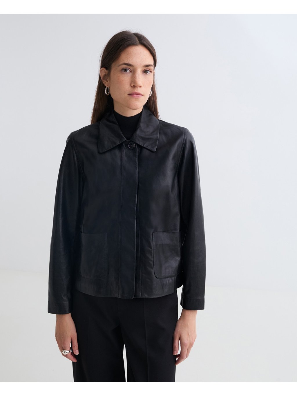 Bunda Yerse 43673 černá kožená s