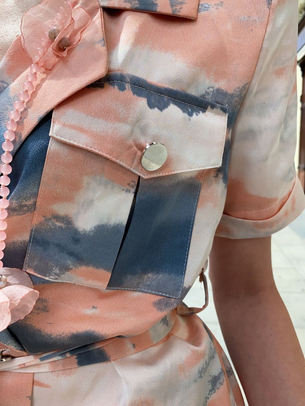 Halenka Doca modro růžová trendy