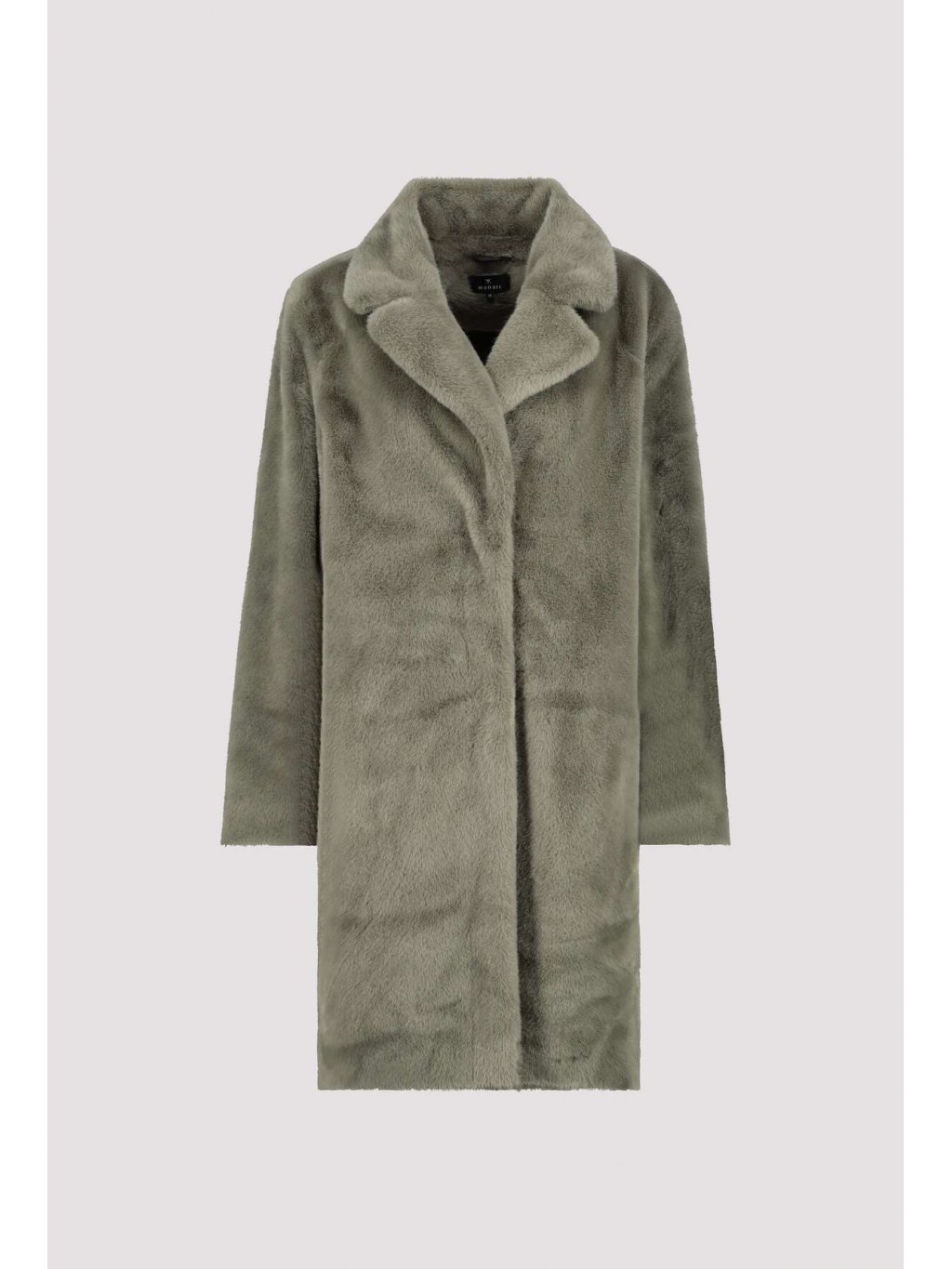 Kabát Monari 7336 zelený kožíškový 
