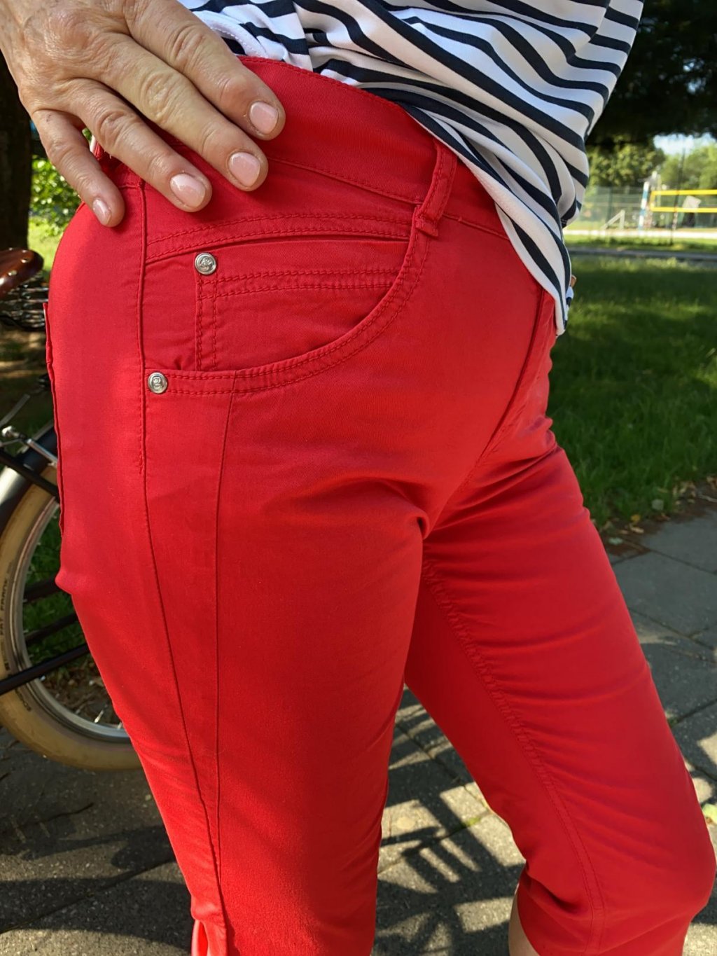 Kalhoty Atelier Gardeur červené capri