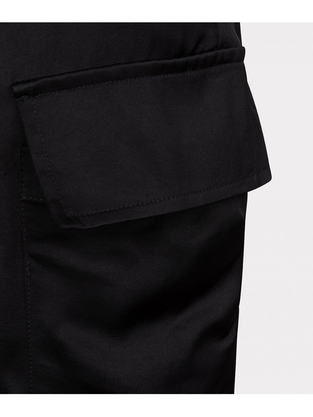 Kalhoty Esqualo 14723 černé saténové cargo styl