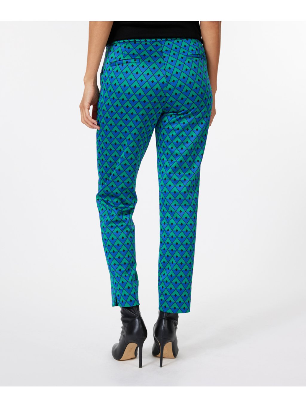 Kalhoty Esqualo 17705 modrozelený vzor