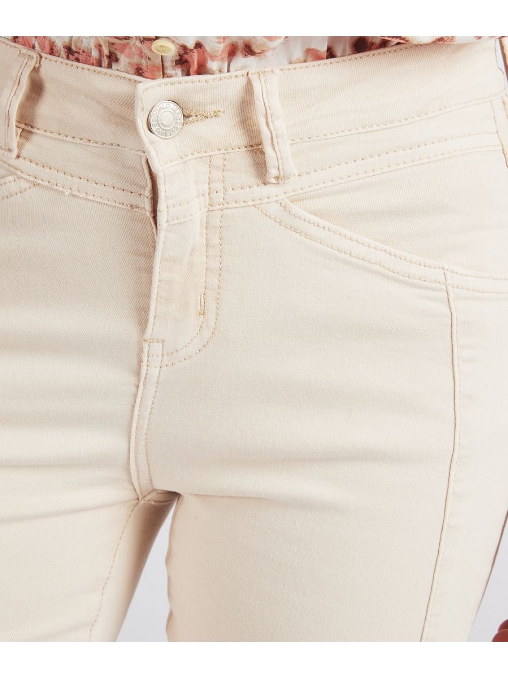 Kalhoty Esqualo12202 přírodní džíny slim fit