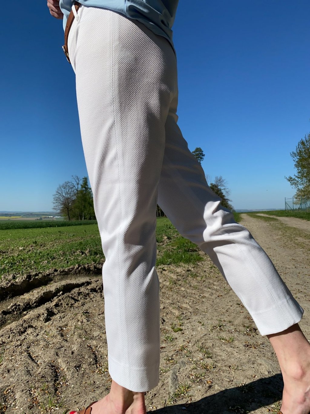Kalhoty Estel bílé 3D efekty